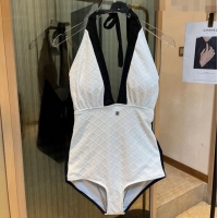 ​Buy Inexpensive Chanel Quilted Swimwear 030601 White/Black 2024