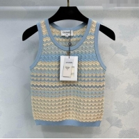 Grade Design Chanel Knit Vest CH041829 Beige/Blue 2024