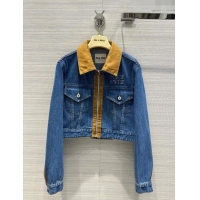 Top Quality Miu Miu Denim Jacket M041921 Blue 2024