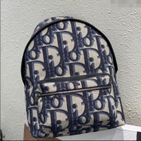 Popular Style Dior Men's Rider Backpack Bag in Maxi Dior Oblique Jacquard CD8074 Beige/Blue 2023