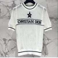 ​Good Product Dior Knit Short-sleeved Sweater D043008 White 2024