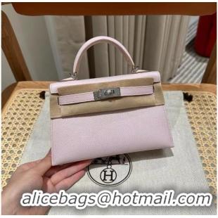 Famous Brand Hermes Kelly Mini Bag 20cm in Togo Calfskin H20 Light Pink 2023