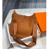 Promotional Hermes Evelyne Bag 29cm in Togo Leather H7056 Dark Brown 2023