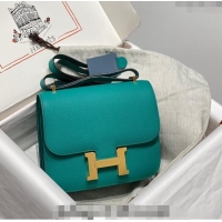 Best Price Hermes Constance Bag 18cm in Epsom Leather H3037 Verona Green 2023 (Half Handmade)