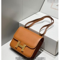 Well Crafted Hermes Classic Constance Bag 23cm in Epsom Leather H3038 Golden Brown 2023