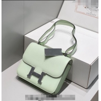 Well Crafted Hermes Constance Bag 23cm in Epsom Leather with Mirror H3038 Bubble Green/Silver 2023 ( Half Handmade)