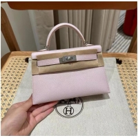 Famous Brand Hermes Kelly Mini Bag 20cm in Togo Calfskin H20 Light Pink 2023