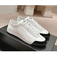 Trendy Design Chanel Calfskin & Suede Sneakers G45714 White 424151