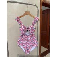 Buy Inexpensive Gucci Swimwear with 0509 Rose Flower Print Pink 2024