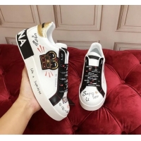 Big Discount Dolce & Gabbana Calfskin Nappa Portofino Sneakers DG8941 White