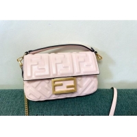 Trendy Design Fendi Baguette Mini Nappa Leather Bag F0135 Light Pink 2024