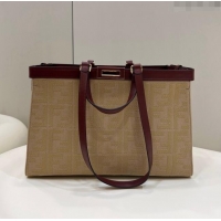 Well Crafted Fendi Medium X-Tote Bag in Canvas FF 8265A Apricot 2024