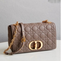 Affordable Price Dior Medium Caro Chain Bag in Soft Cannage Calfskin CD2202 Warm Taupe 2024