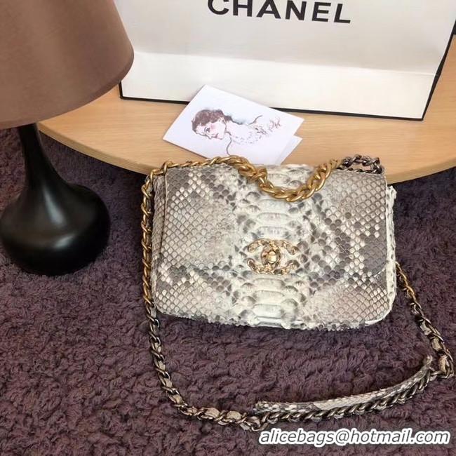 Luxury Cheap CHANEL 19 Flap Bag Original Snake skin flap bag AS1160