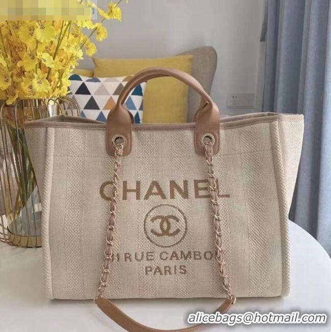 Popular Style Chanel Deauville Large Shopping Bag A66941 Beige 2021 03 ...