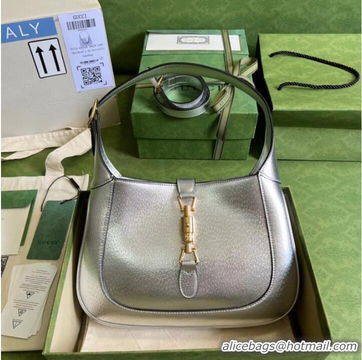 Top Quality Gucci Jackie 1961 lame mini bag 636709 Silver AAAAA