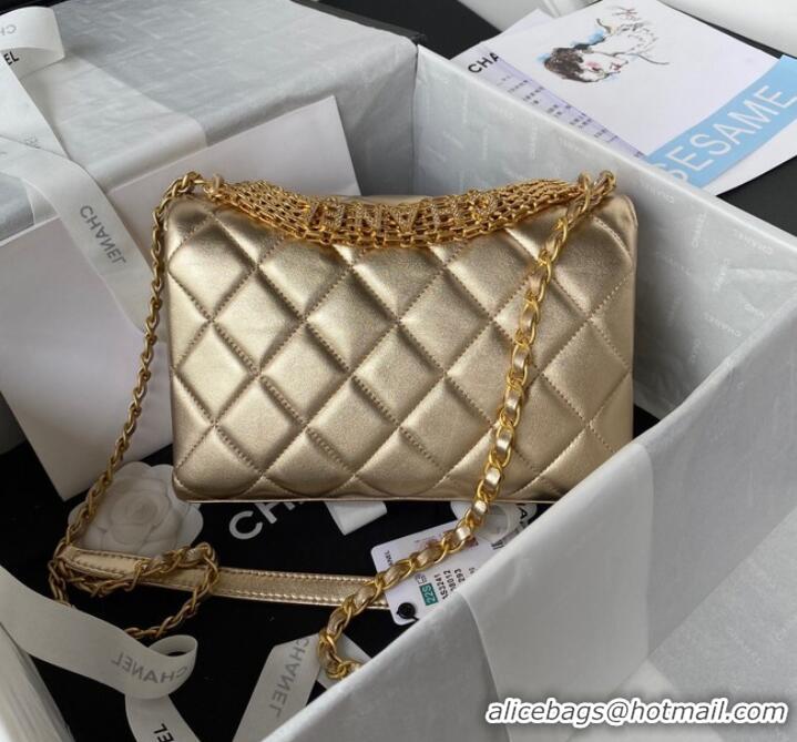 New Style Chanel SMALL FLAP BAG AS3241 gold - AAAAA Discount Fake Bags ...