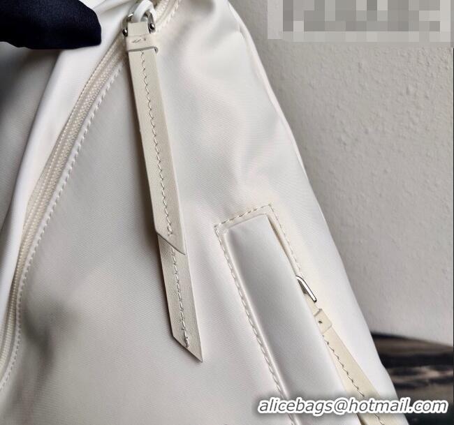 Good Product Prada Re-Nylon Messenger and Leather Backpack 2VZ092 White ...